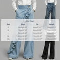 thumbnail image 3 of Mutghys Wide Leg Jeans for Women Asymmetric Ruffle High Waisted Denim Jeans with Pockets Vacation Party Shopping Loose Comfy Casual Jeans, 3 of 5