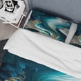 thumbnail image 4 of Designart "Turquoise-Tinted Geode Abstraction III" Abstract Marble Bedding Covert Set - Modern Turquoise Abstract Bed Set With 1 Sham, 4 of 6