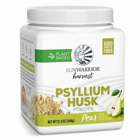 Sunwarrior US Harvest Organic Psyllium Husk Powder Pear 348.6g Tub | 50 Servings