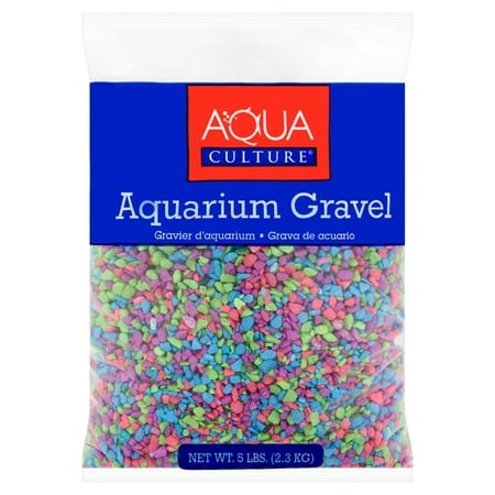 Aqua Culture Aquarium Gravel, Hot Rainbow, 5 lb
