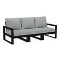 thumbnail image 2 of WestinTrends Montara Outdoor HDPE All-Weather Modern Deep Seating Patio Sofa with Waterproof Cushions, Black/Light Gray, 2 of 15