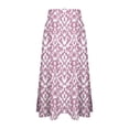 thumbnail image 6 of Summer Maxi Skirts for Women Satin Fashion Boho Long Skirt Trendy Floral High Waist A Line Beach Skirt Vacation Outfit Pink L, 6 of 7