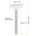 thumbnail image 2 of Uxcell 20 Packs M6 x 55mm Male Thread Tee Wing Knobs Thumb Screw Clamping Knobs Grip White, 2 of 5