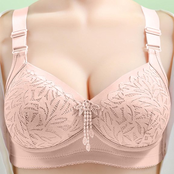 ALLLIST Beige Women's Bras Embroidery Wireless Bralette Soft T Shirt Ladie Bras Size S-3XL