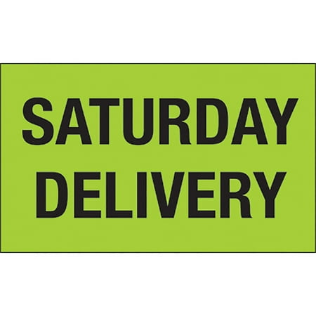 UPC: 0848109008370 | Tape Logic Labels Saturday Delivery 3 x 5 Fluorescent Green 500/Roll DL3431