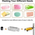 thumbnail image 5 of Soap Dish for Shower, Shower Rod Soap Dish No Drill Shower Soap Holder Organiser Wall Hanging Shower Rail Soap Tray for Bathroom, 5 of 5