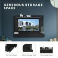 thumbnail image 3 of Bliss Floating Entertainment Center, Floating TV Stand Wall Mounted, Freestanding Wall Mounted Entertainment Center, Floating TV Wall Panel for 70 inch TVs with LED Strip, Drawers and Shelf - Black, 3 of 9