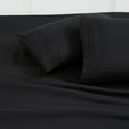 thumbnail image 2 of Pillowcases 2 Pack King Embroidered Super Soft Brushed Microfiber Solid - Black, 2 of 8