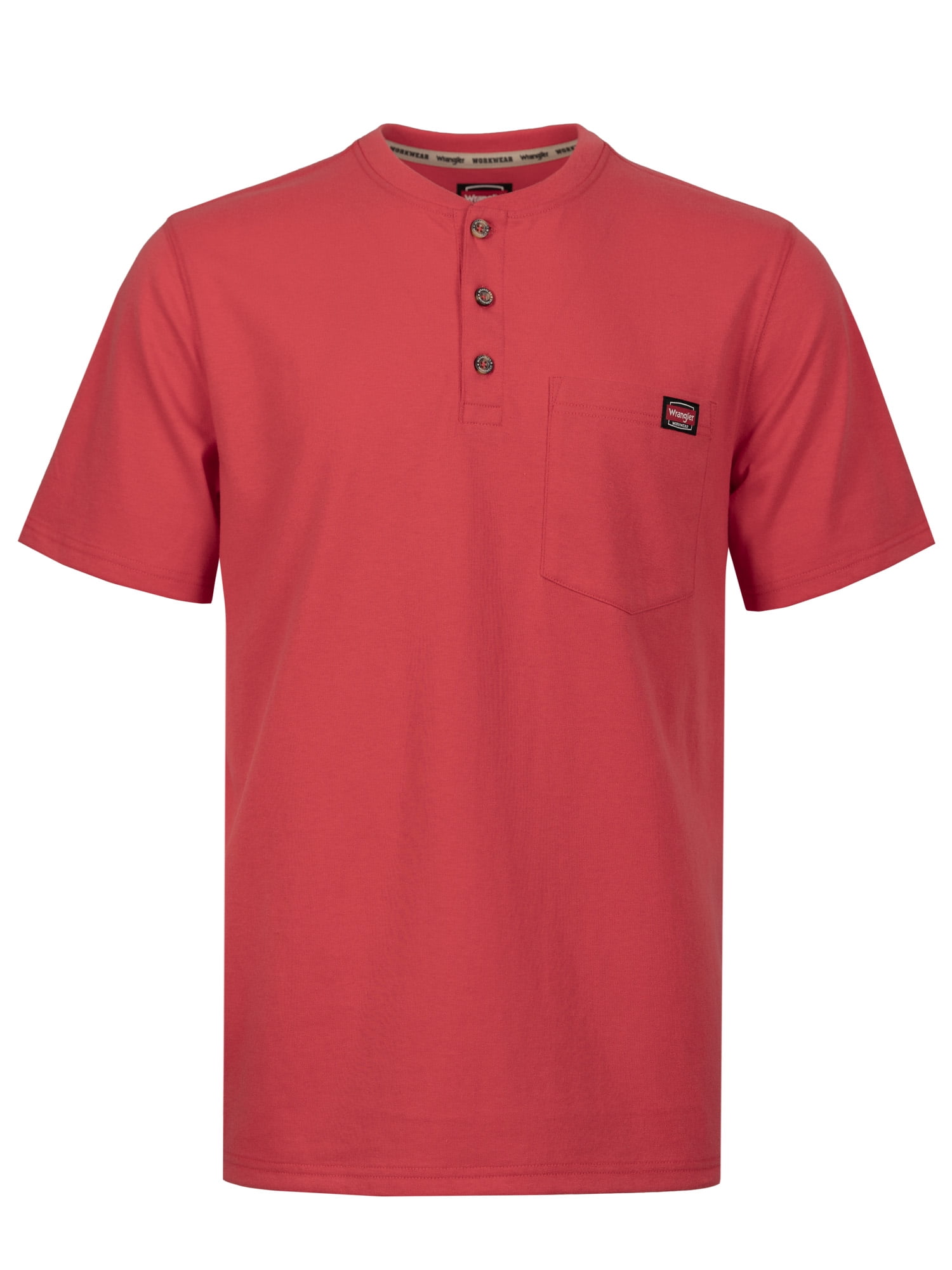 Wrangler Short Sleeve Henley Pocket Work Shirt