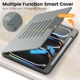 thumbnail image 4 of Dteck Luxury Business Case for iPad Pro 11 inch (M4) 2024,Mangetic Leathe Card Slots Smart Case Built-in Pencil Holder Shockproof TPU 7 Viewing Angles Stand Folio Cover,Gray, 4 of 10