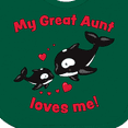 thumbnail image 4 of Inktastic My Great Aunt Loves Me Orca Family Boys or Girls Baby Bib, 4 of 4