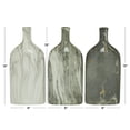 thumbnail image 5 of DecMode 6"W, 13"H Faux Marble Gray Ceramic Vase, Set of 3, 5 of 19