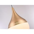 thumbnail image 3 of Bethel Gold Metal Frame Single Pendant Light With Milk White Glass Shade, 3 of 3