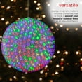 thumbnail image 3 of Alpine Corporation 13" Round Hanging Holiday Ornament with Flashing LED Lights, Multicolor, 3 of 12