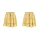 thumbnail image 4 of Qarigey plisada con volantes para mujer acampanada de cintura alta para mujer amarillo S 2piezas, 4 of 6