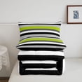 thumbnail image 5 of Erosebridal Modern Geometric Line King Size Comforter Sets,Watercolor Striped Comforters King Size,Black Reversible,3pcs,1 Comforter and 2 Pillowcases, 5 of 7