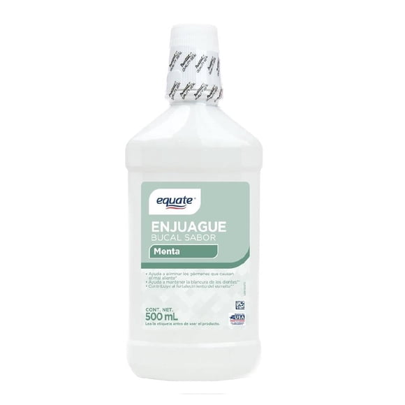 Enjuague Bucal Equate menta blanqueadora 500ml