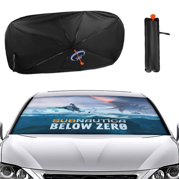 Subnautica Sombrilla Solar para Auto - Protector de Parabrisas Plegable | Cortina Solar Delantero | Bloqueo UV y Aislamiento de Calor 133x73cm