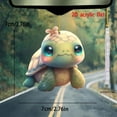 thumbnail image 3 of sdhkgrrt Acrylic Flat Cute Shy Turtle Car Pendant, Animal Shape Ornament, Car Mirror Charm, Backpack Keychain Decor, Turtle Pendant, Acrylic Car Accessory, Cute Turtle Hanging Ornament, 3 of 6