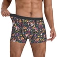 thumbnail image 3 of Mens Underwear Boxer Briefs - Mushrooms Snails Butterflies Comfort Breathable men's boxer briefs with Flex Waistband, 3 of 7