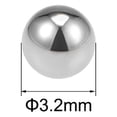 thumbnail image 2 of Uxcell Bearing Balls 3.2mm Chrome Steel G10 Precision Ball 60-63 HRC 50 Pack, 2 of 3
