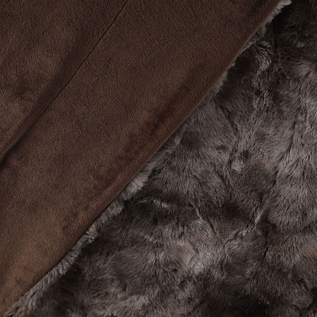 Unique Bargains Soft Fluffy Shaggy Faux Fur Blanket, Twin, Brown