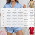 thumbnail image 3 of Wensltd Pajama Set Short Sleeve for Women Summer Loose Fit Elegant Style Breathable Button Down Sleepwear Multiple Colors, 3 of 6