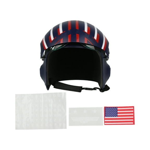 Studio Halloween Adult's Air Force Combat Pilot Dark Blue Top Gun Helmet Costume Accessory