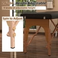 thumbnail image 2 of Westice Portable 2-Section Foldable Massage Table with Adjustable Height, Face Cradle, Wood Frame, Ideal for Spa, Tattoo, Black, 2 of 10