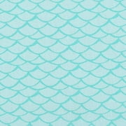 Robert Kaufman Flamingo Paradise Collection Scales in Turquoise 100% Cotton Fabric sold by the yard