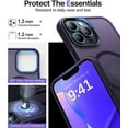 thumbnail image 5 of Strong Magnetic for iPhone 13 Pro Max Case, [Compatible with Magsafe][Military Grade Drop Protection] Protective Shockproof Translucent Matte Slim Phone Case for iPhone 13 Pro Max, Deep Purple, 5 of 12