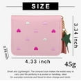 thumbnail image 2 of shiyou-Ladies Wallet, PU Leather Credit Card Wallet Womens Wallets with Card Slots, Solid Color Wallet with Embroidery Heart Pattern and Zipper, Lady Credit Card Holder with Star Pendant (Pink), 2 of 4
