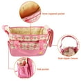 thumbnail image 3 of Baby Diaper Bag 5 Pcs Toddler Diaper Bag Tote Multifunction Portable Baby Bag for Boys and Girls Pink, 3 of 7