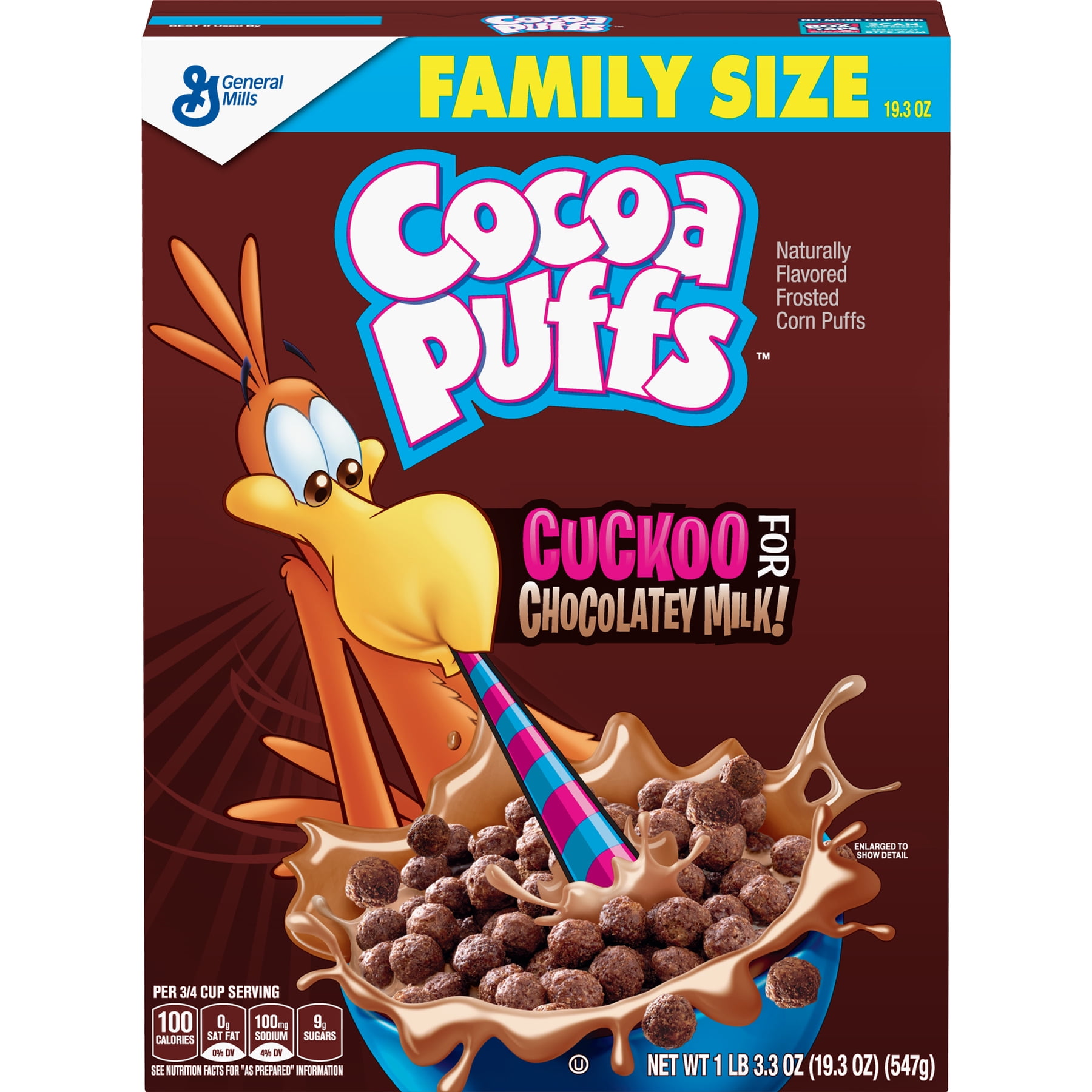 Cocoa Puffs, Chocolate Breakfast Cereal with Whole Grains, 19.3 oz