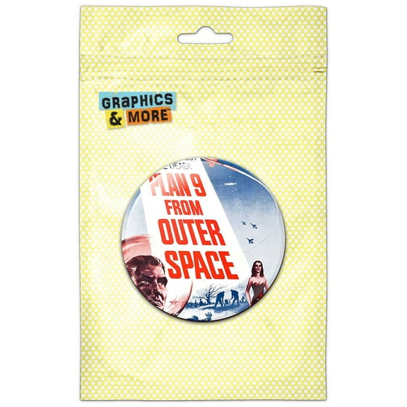 Plan 9 From Outer Space Vintage Movie Poster Refrigerator Button Magnet