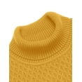 thumbnail image 3 of COOFANDY Men's Slim Fit Turtleneck Sweater - Solid Casual Knitted Twisted Pullover, 3 of 10