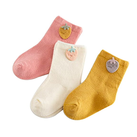 Kmdttou Children's Socks Spring And Summer Children's Socks Baby Socks Boys Solid Color Socks Children's Socks