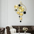thumbnail image 3 of 45cm/17.7-InchA Large Modern Minimalist Metal And Iron Creative Wall Clock for Dining Rooms And Offices, Serving As Wall Decor, Crafts, Home Decoration, And Suitable for Christmas, Halloween, And New, 3 of 10