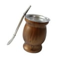 thumbnail image 2 of Kit de copa de yerba pareja mata calabaza anti -escalando taza de café taza de dos paredes de taza de té para dormitorio de dormitorios en el Marrón, 2 of 8