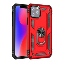 Dteck Case For Apple iPhone 11 Pro Max(6.5 inches) ,Shockproof Rubber Armor Case Hybrid Rugged Hard PC Back Phone Ring Kickstand Cover,without Screen Protector ,Red