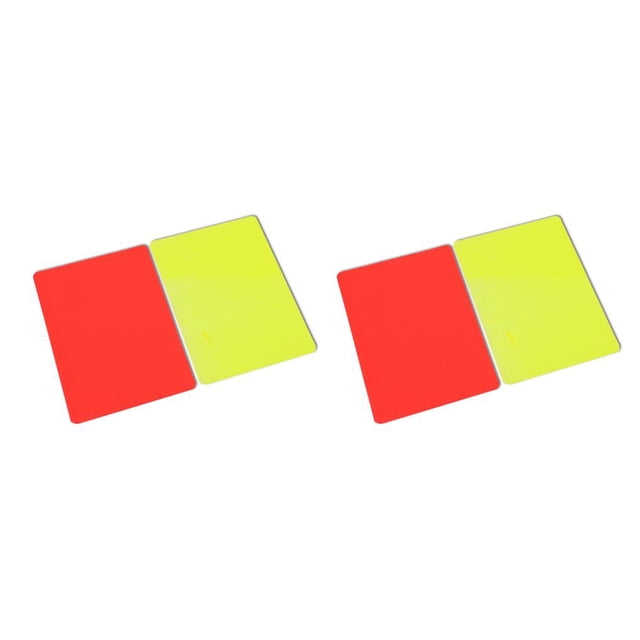 ziyahi 2 Pieces/Set Football Referee Card Match Red Yellow PVC Cards Professional Competition Warning Tool Game Supply 1 2Set