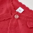thumbnail image 6 of OBEEII Kids Girls Crochet One Button Cardigan Knitted Cropped Shawl Coat Long Sleeve Cover Up Little Girls Clothes, 6 of 10