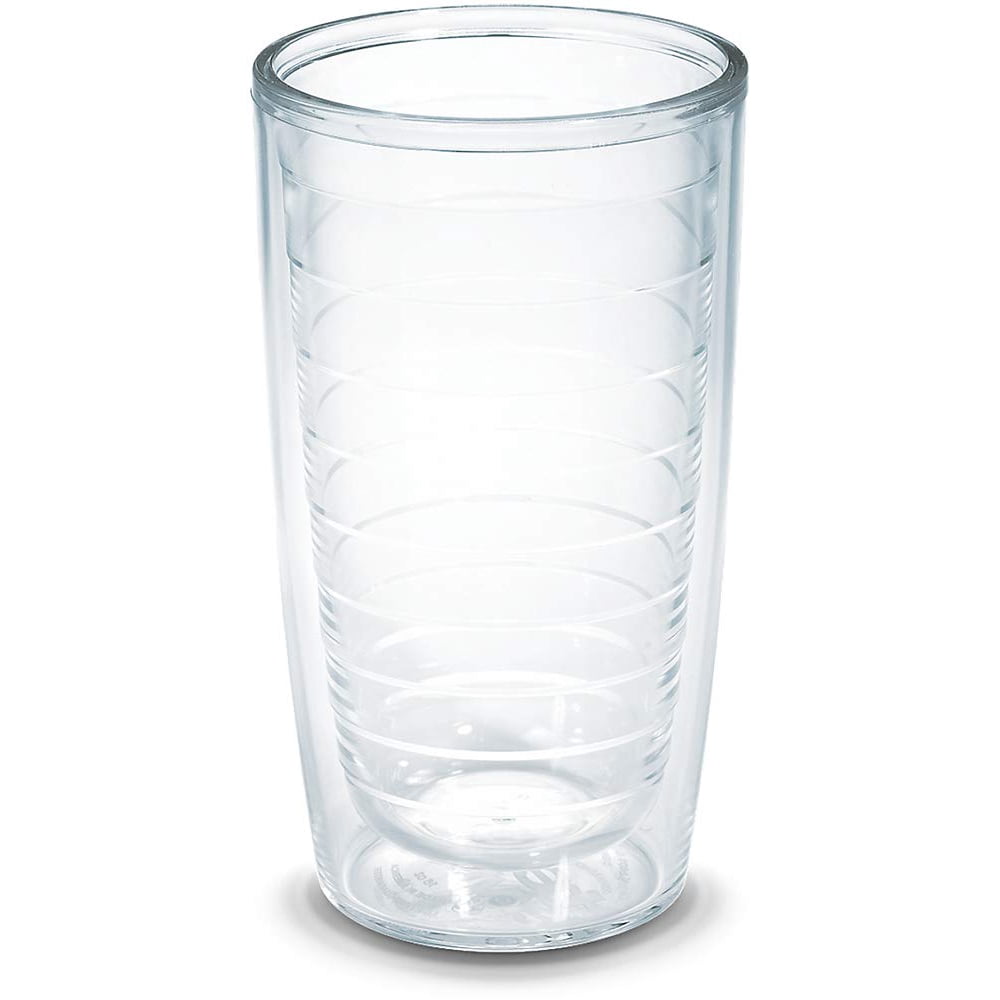 Tervis 1001837 Clear & Colorful Insulated Tumbler 16oz, Clear, 16 oz