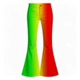 thumbnail image 2 of CAIVO Girls Colorful Gradient Flare Leg Pants Kids Fashion Trousers Stretch Mid Waist Fashion Bell Bottom Casual Pants with Front Pockets Casual Wear Autumn Fashionable Bottoms, 2 of 4