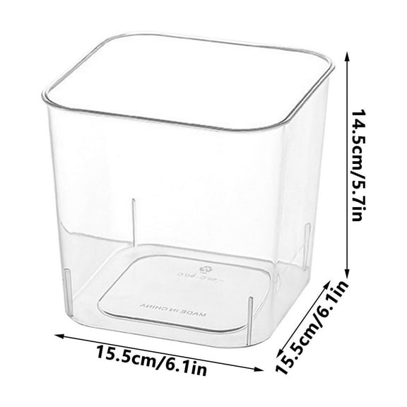 Kezqiaxn Clear Trash Can Cute Desktop Wastebasket Household Living Room Transparent Toilet Waste Bathroom Bathroom Storage Bucket Clear