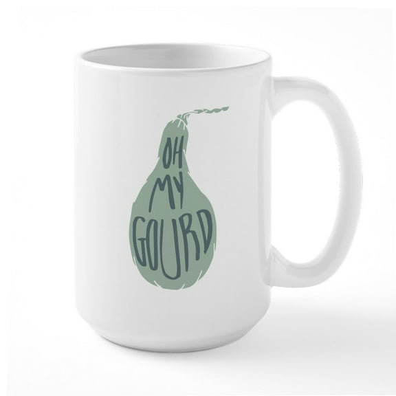 CafePress - Oh My Gourd - 15 oz Ceramic Large White Novelty Mug