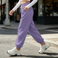 thumbnail image 5 of Women Solid Jogger Sweatpants Sevevn Elastic Drawstring High Waist Relaxed Fit Trousers With Side Pockets, Varied Solid Color Choices For Gym Training Home Lounging And Everyday Casual Outfits, 5 of 7