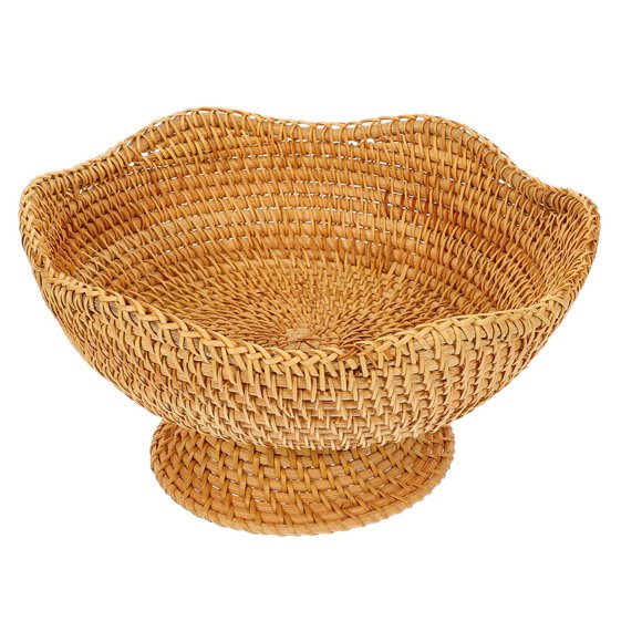 Moluckfu Cesta De Almacenamiento Tejida En Ratán Para Verduras Y Aperitivos En Cocina