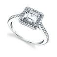 thumbnail image 3 of Metal Masters Womens Sterling Silver 925 1ct. Halo Engagement Wedding Ring Cubic Zirconia, 3 of 6