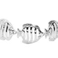 thumbnail image 2 of SuperJeweler Diamond Accent Fish Adjustable Bolo Bracelet In Platinum Overlay, 7-10 Inches For Women, 2 of 4